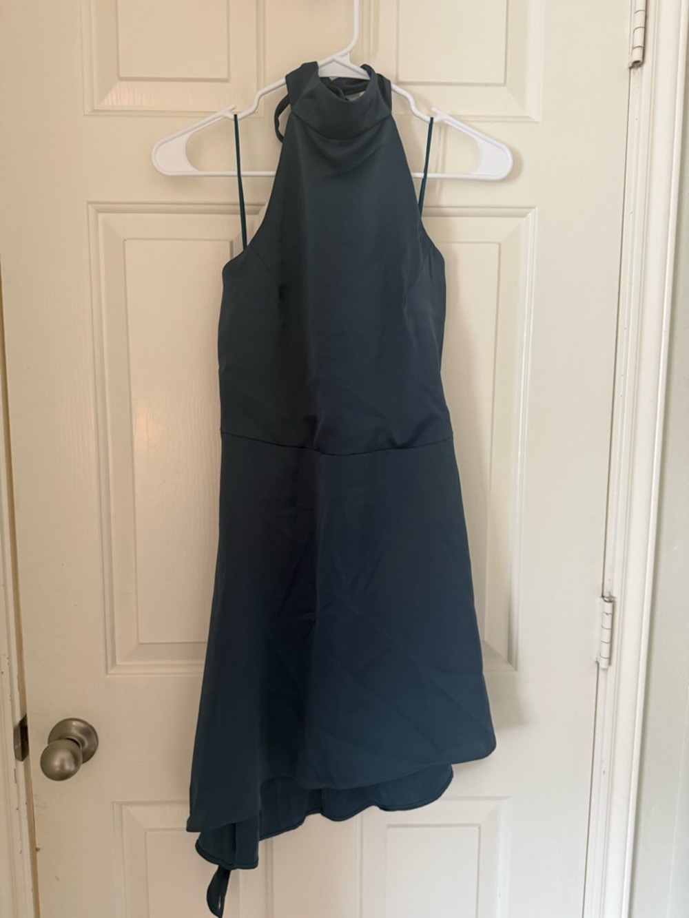 Urban Outfitters Blue Satin Halter Dress